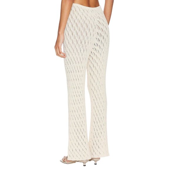 SNDYS Claire Pants in Natural XX-Small New Womens Cream Crochet Coverup - Picture 2 of 8
